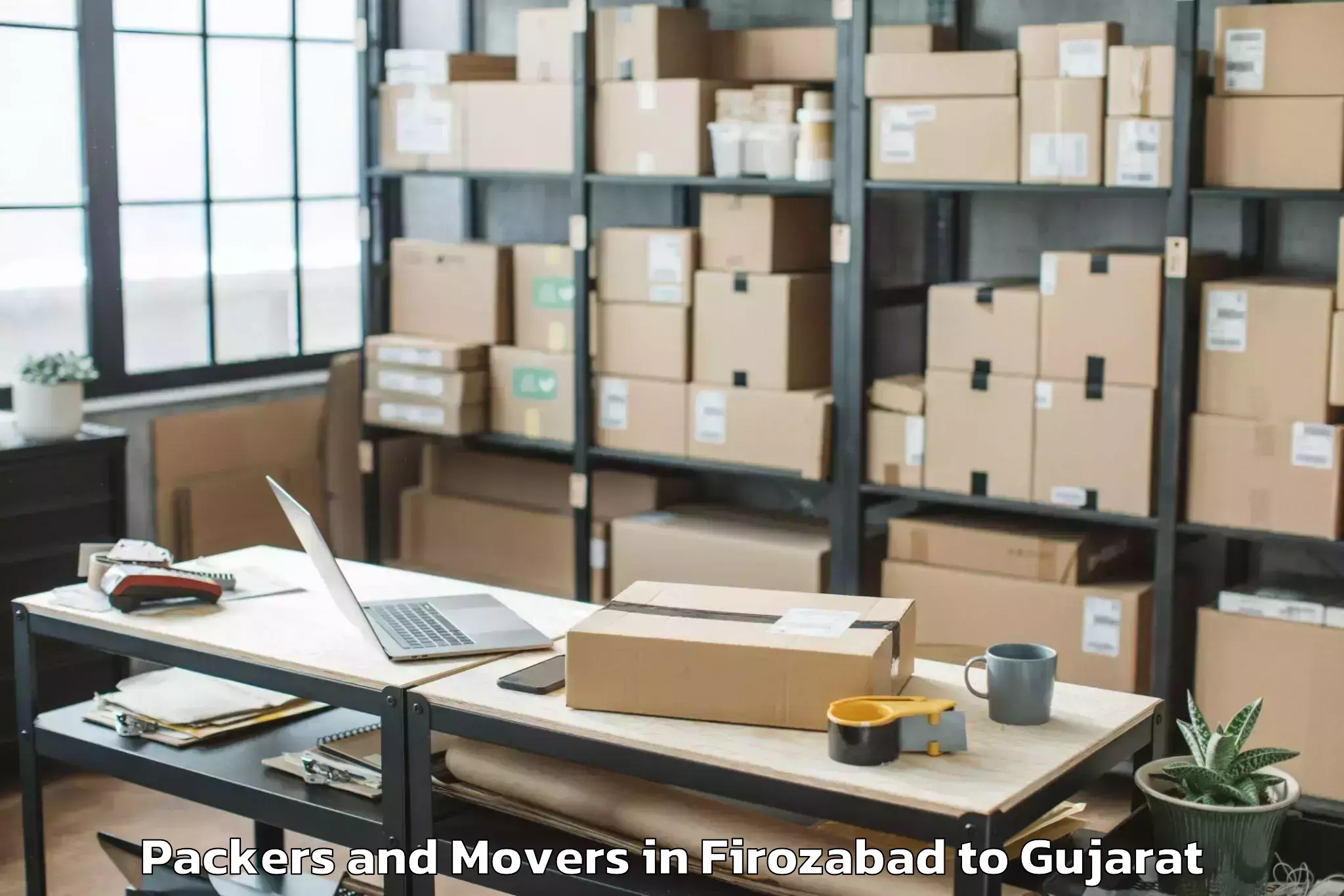 Book Firozabad to Bhavnagar Airport Bhu Packers And Movers